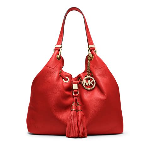 michael kors red hand bag|michael kors red shoulder bag.